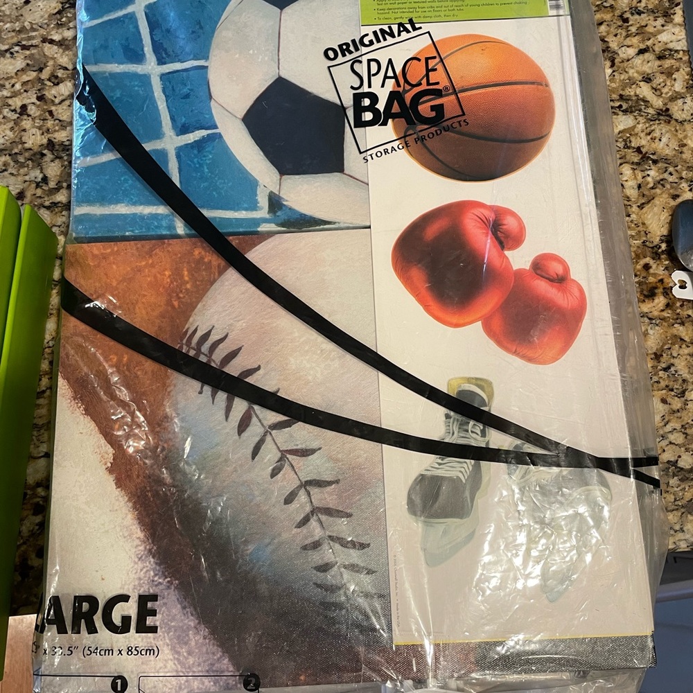Set of 4- 8” x 12” Sports (basketball football soccer baseball) Canvas prints